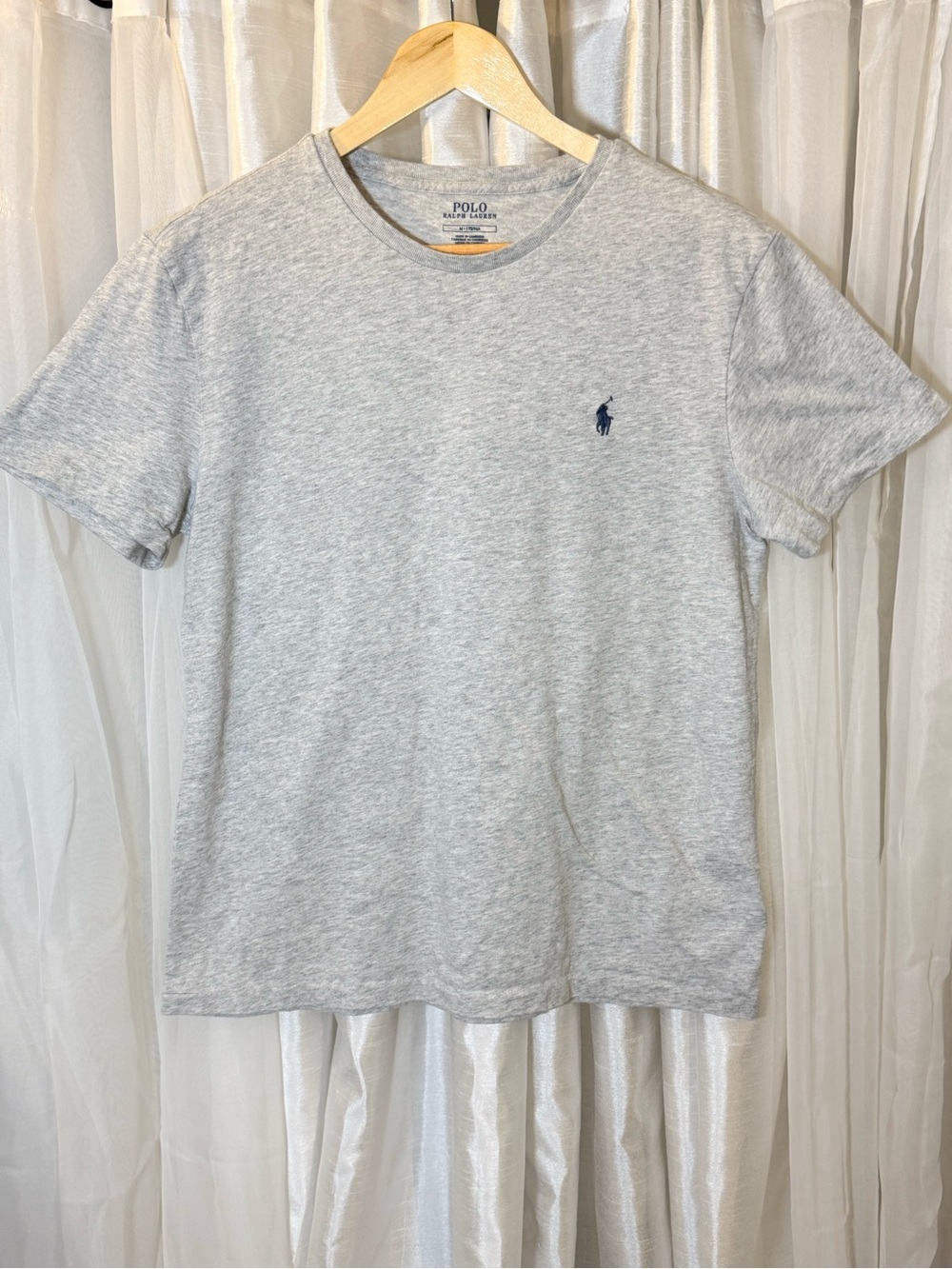Polo by Ralph Lauren Light Heather Gray Short Sleeve Crew Tee with Navy Pony